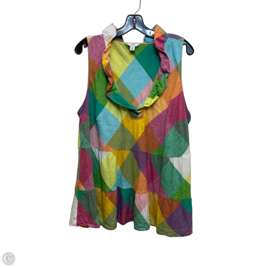 Top Sleeveless By Crown And Ivy In Multi-colored, Size: 2x