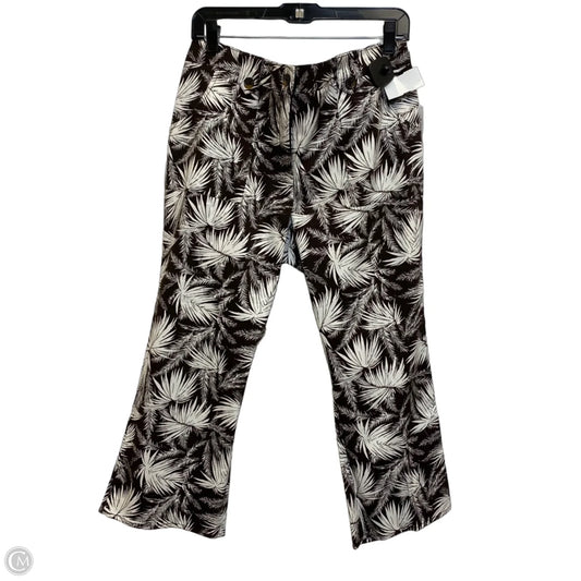 Capris By Michael By Michael Kors In Brown & Cream, Size: 10