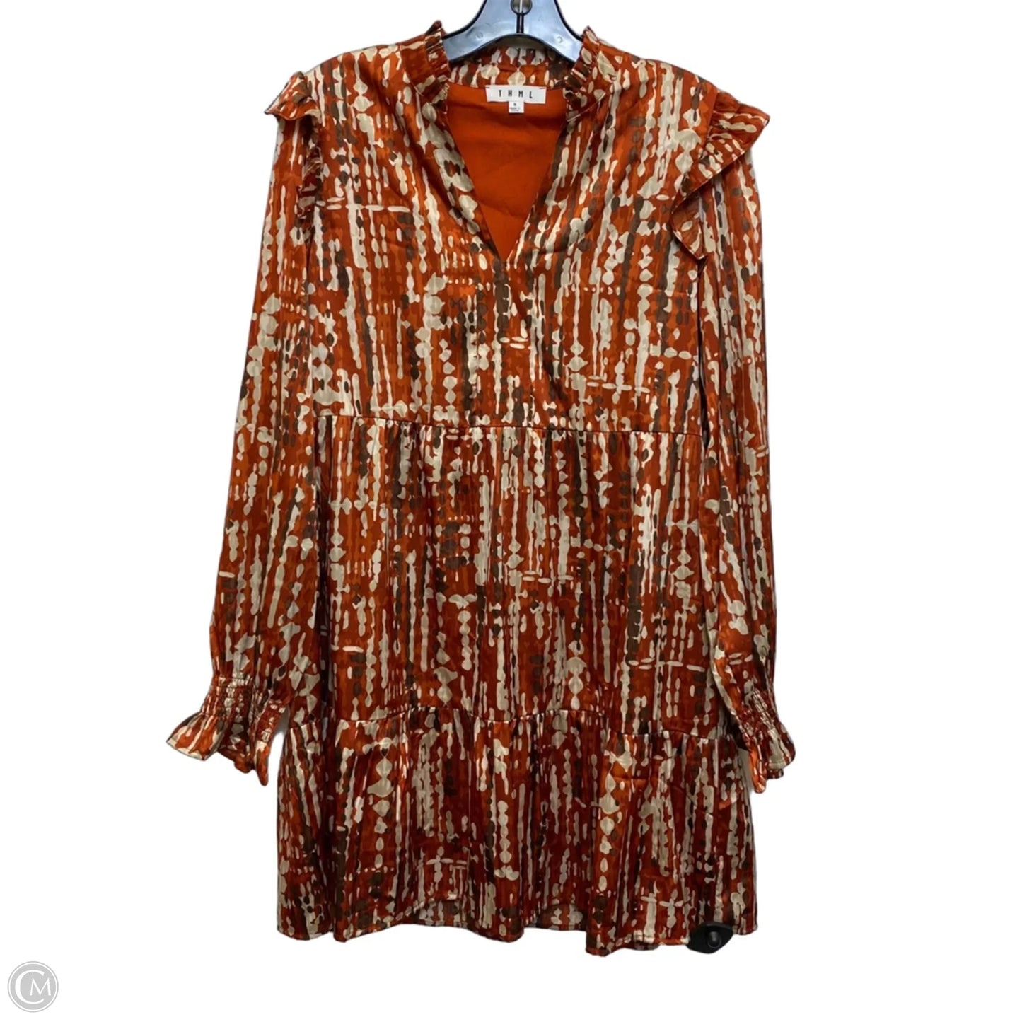 Dress Casual Short By Thml In Orange, Size: S