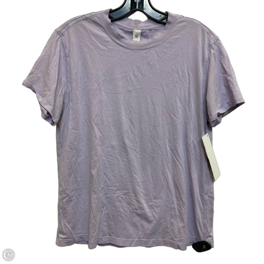 Athletic Top Short Sleeve By Lululemon In Purple, Size: S
