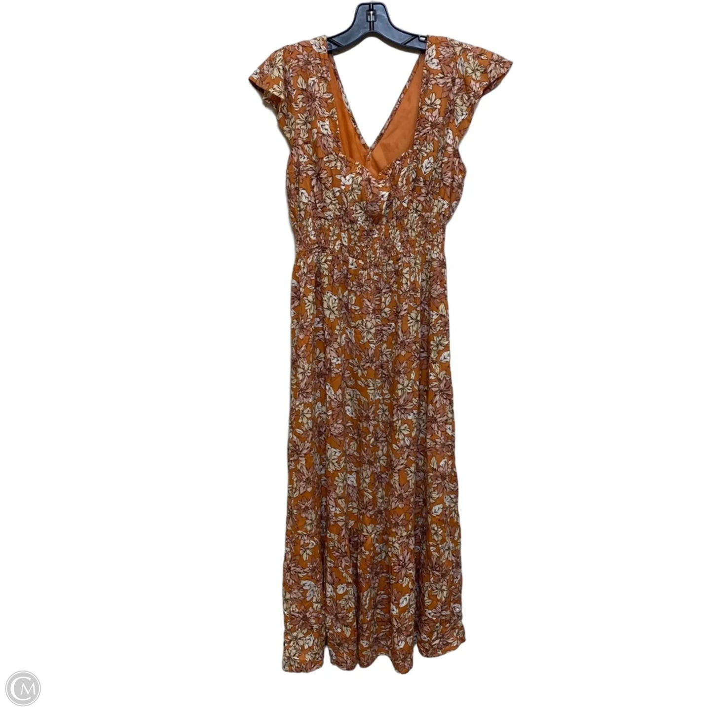 Dress Casual Midi By Just the Girl! In Orange, Size: L
