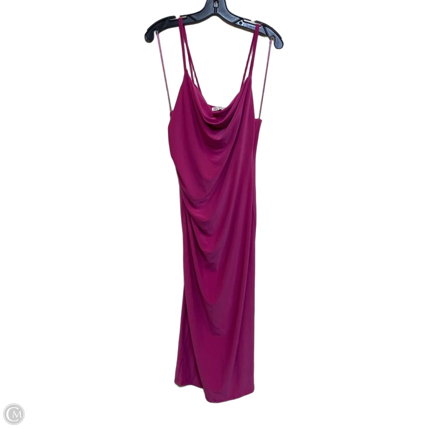 Dress Casual Midi By Zara In Pink, Size: L