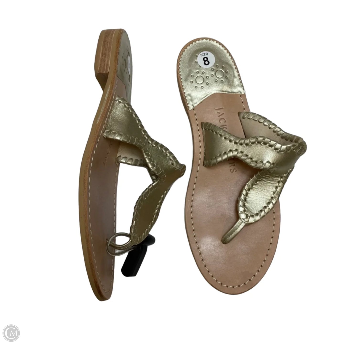 Sandals Designer By Jack Rogers In Gold, Size: 8