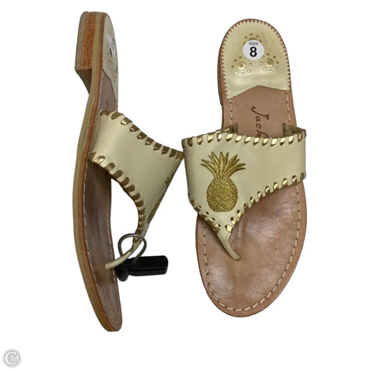 Sandals Designer By Jack Rogers In Cream, Size: 8