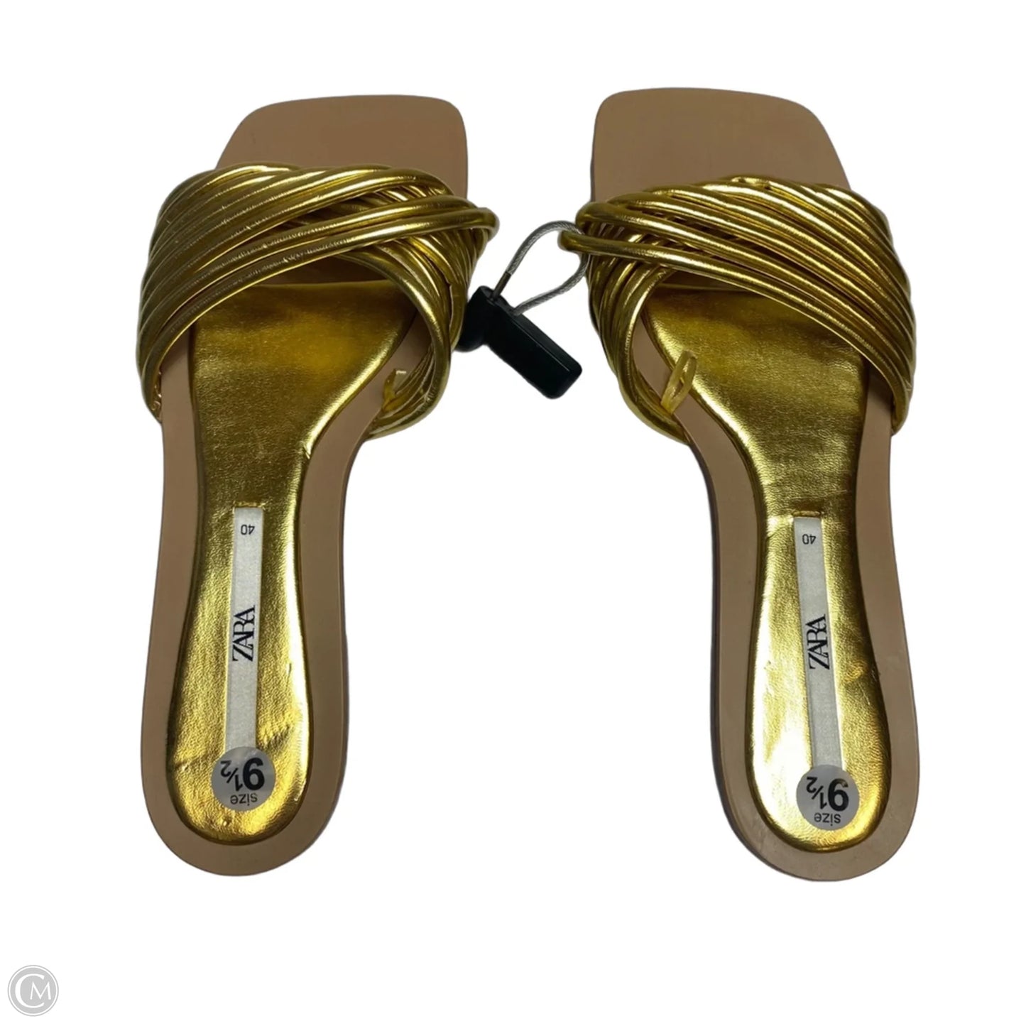 Sandals Flats By Zara In Gold, Size: 9.5