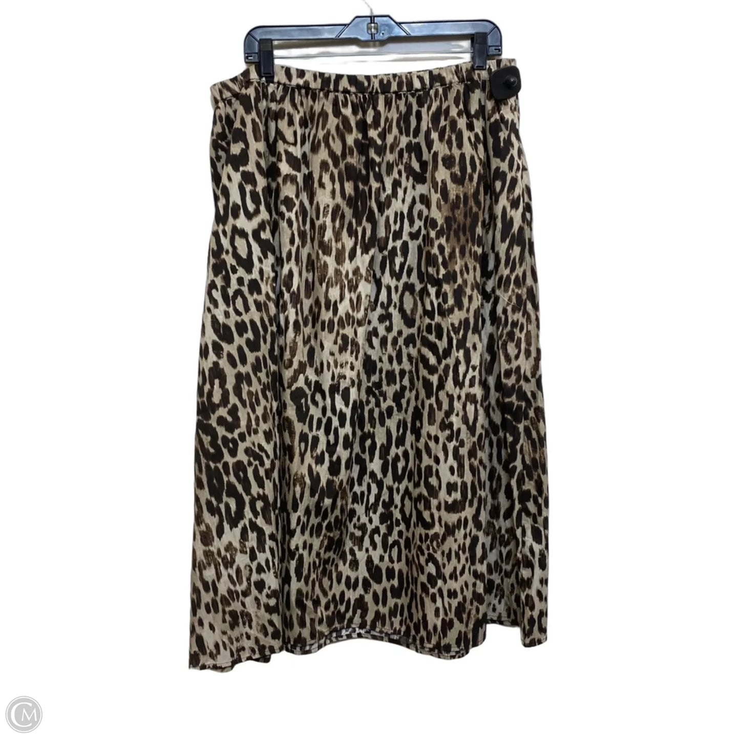 Skirt Midi By Simply Vera In Animal Print, Size: Xl