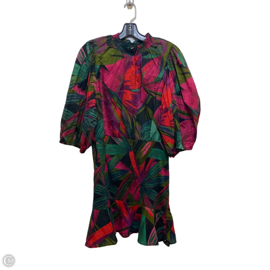 Dress Designer By Farm Rio In Green & Pink, Size: Xl