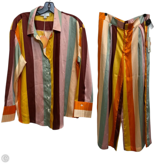 Pants Set 2pc By Noel In Multi-colored, Size: Xl