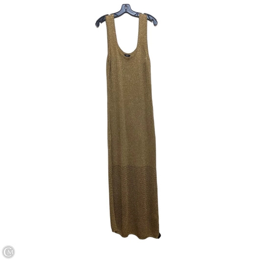 Dress Casual Maxi By Express In Gold, Size: Xl