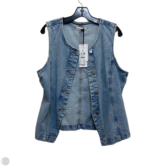 Top Sleeveless By Perfect Jeans In Blue Denim, Size: Xl