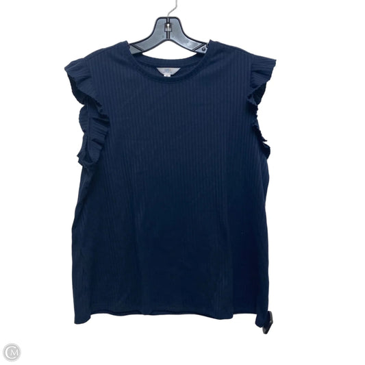 Top Sleeveless By Time And Tru In Navy, Size: Xl