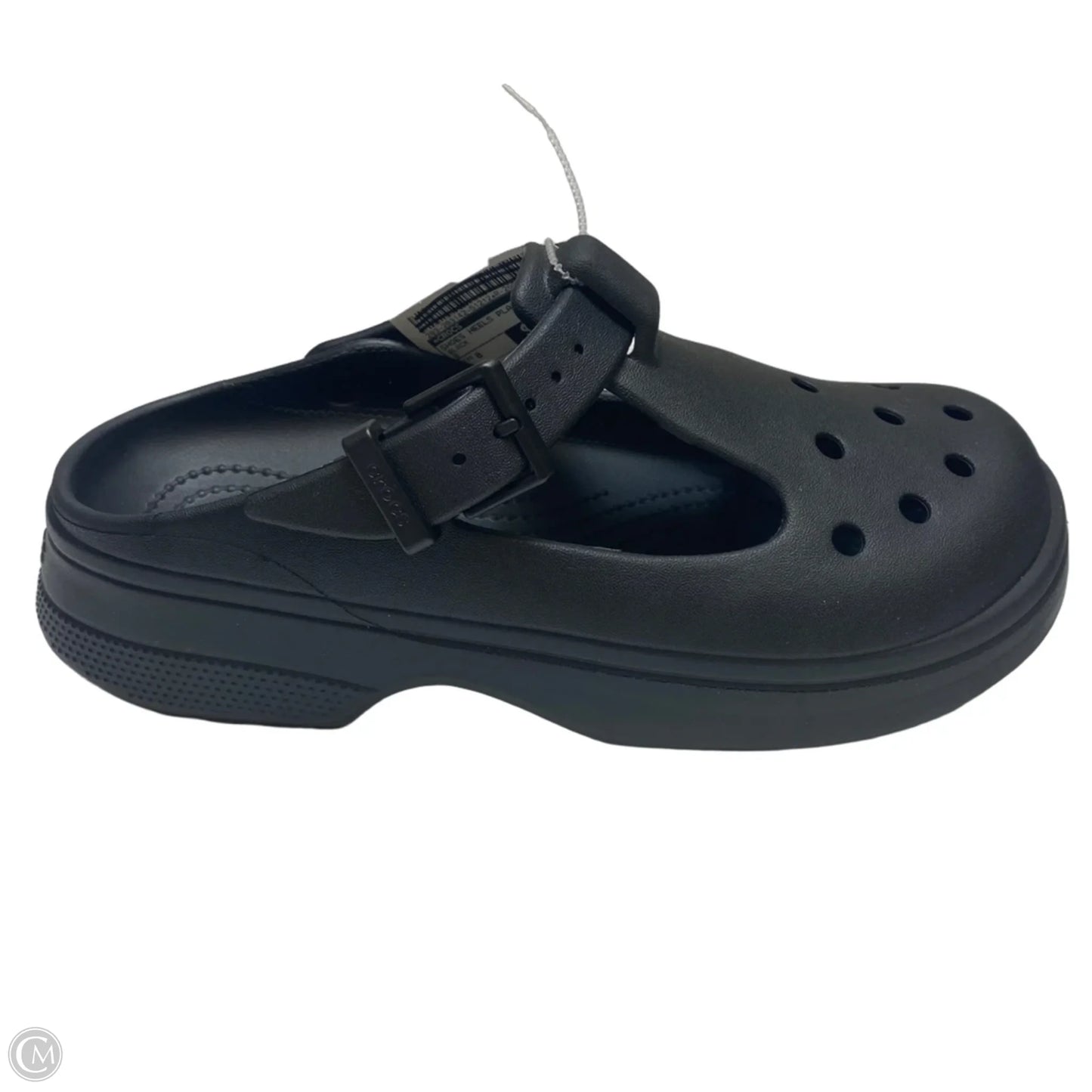 Shoes Heels Platform By Crocs In Black, Size: 8
