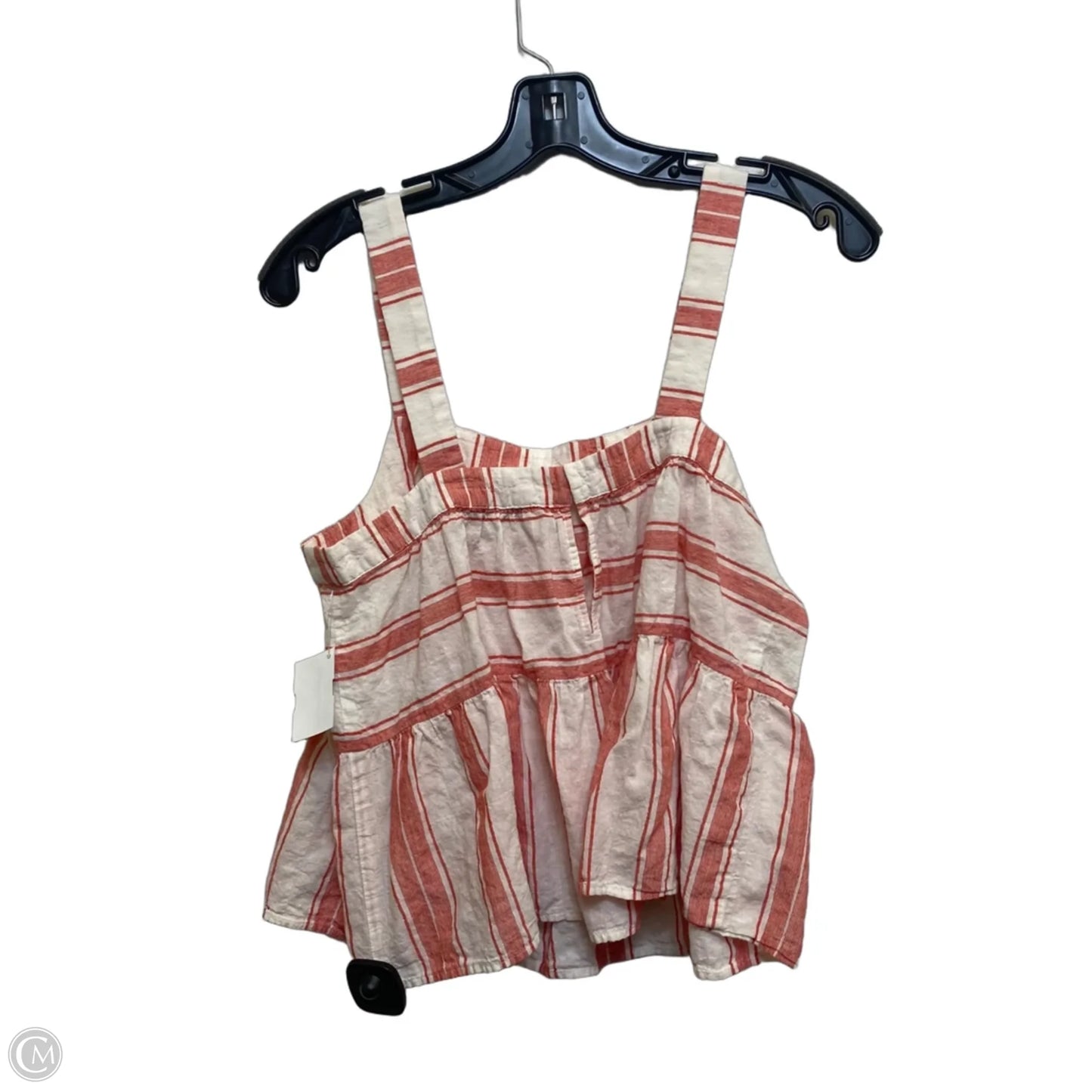 Top Sleeveless By Loft In Cream & Red, Size: S