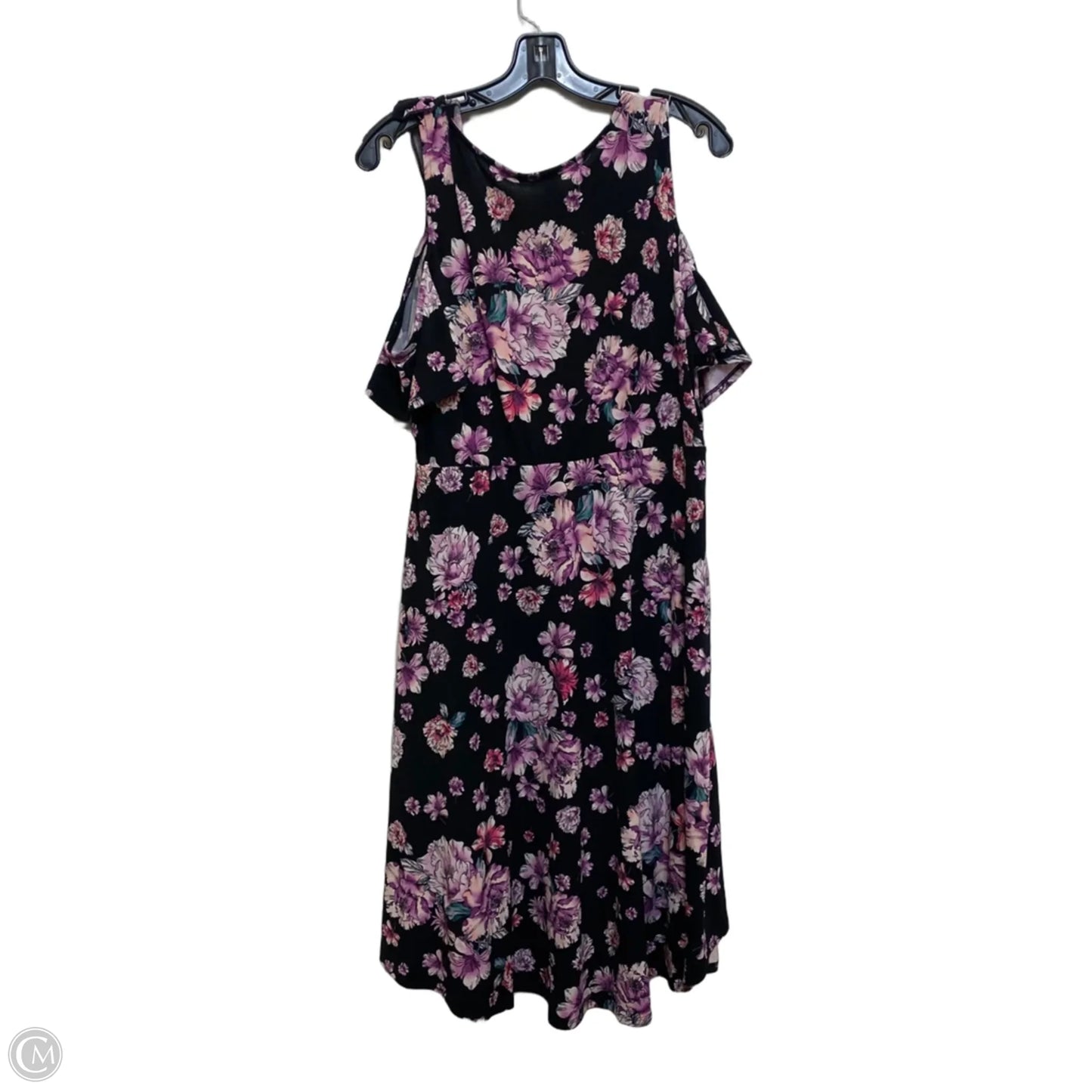 Dress Casual Short By Torrid In Black & Purple, Size: 2x