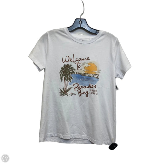 Top Short Sleeve By Rip Curl In White, Size: Xs
