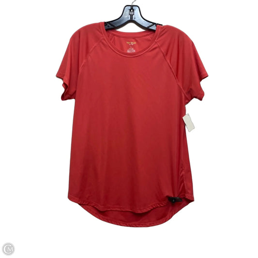 Athletic Top Short Sleeve By Tek Gear In Orange, Size: L