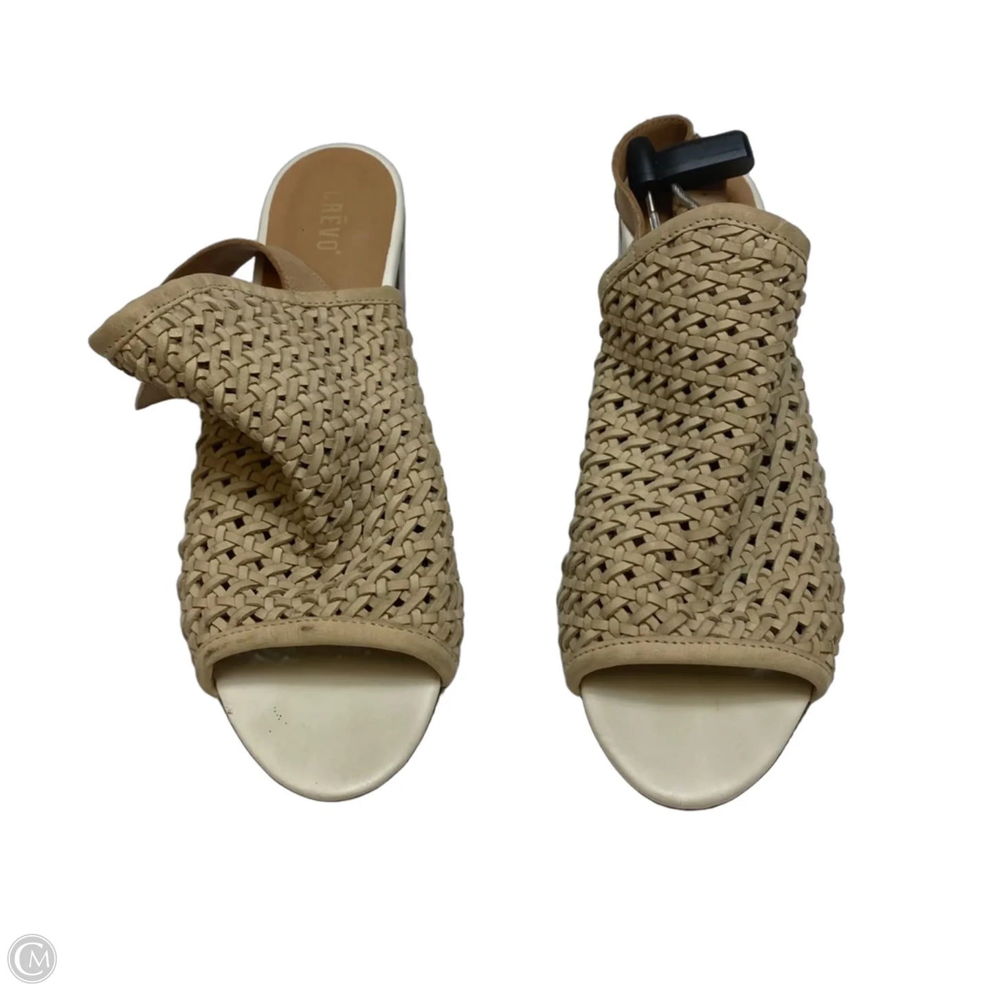 Sandals Heels Block By Crevo In Tan, Size: 9
