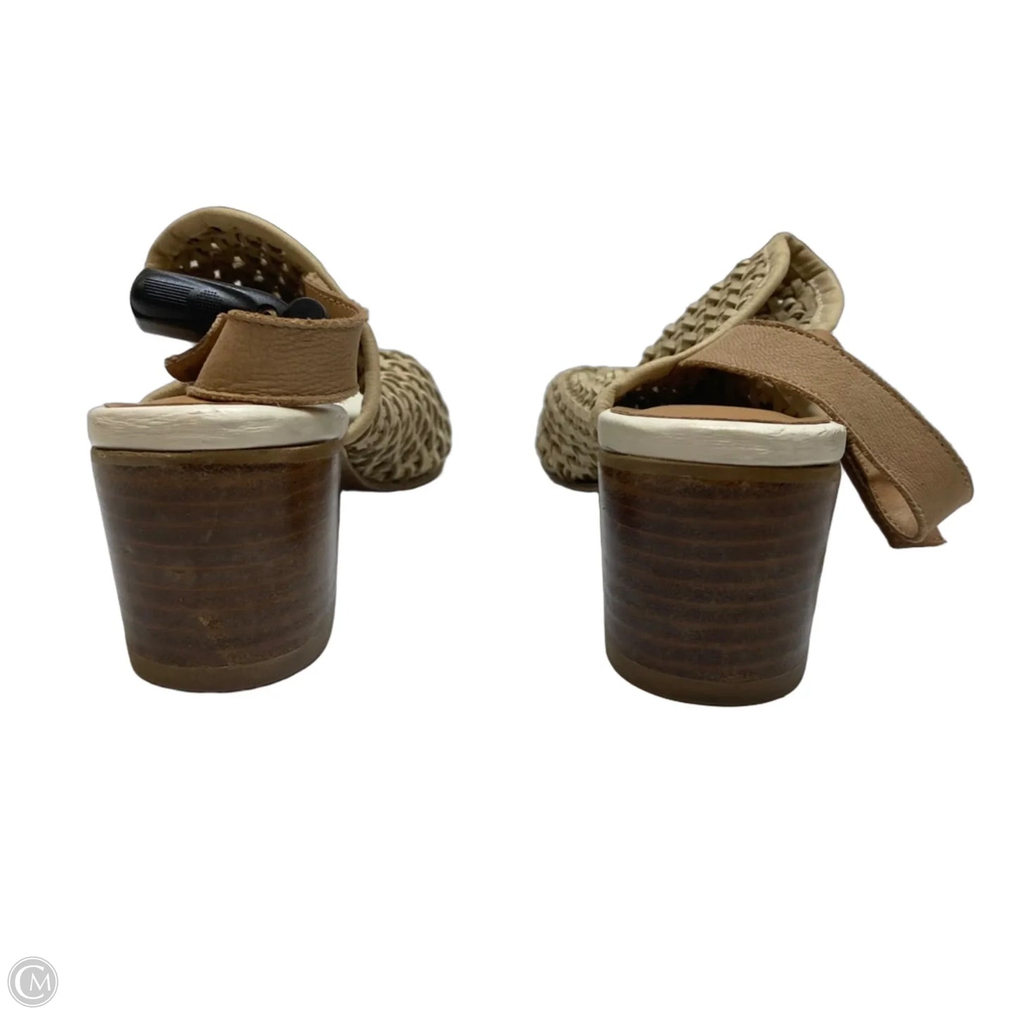 Sandals Heels Block By Crevo In Tan, Size: 9
