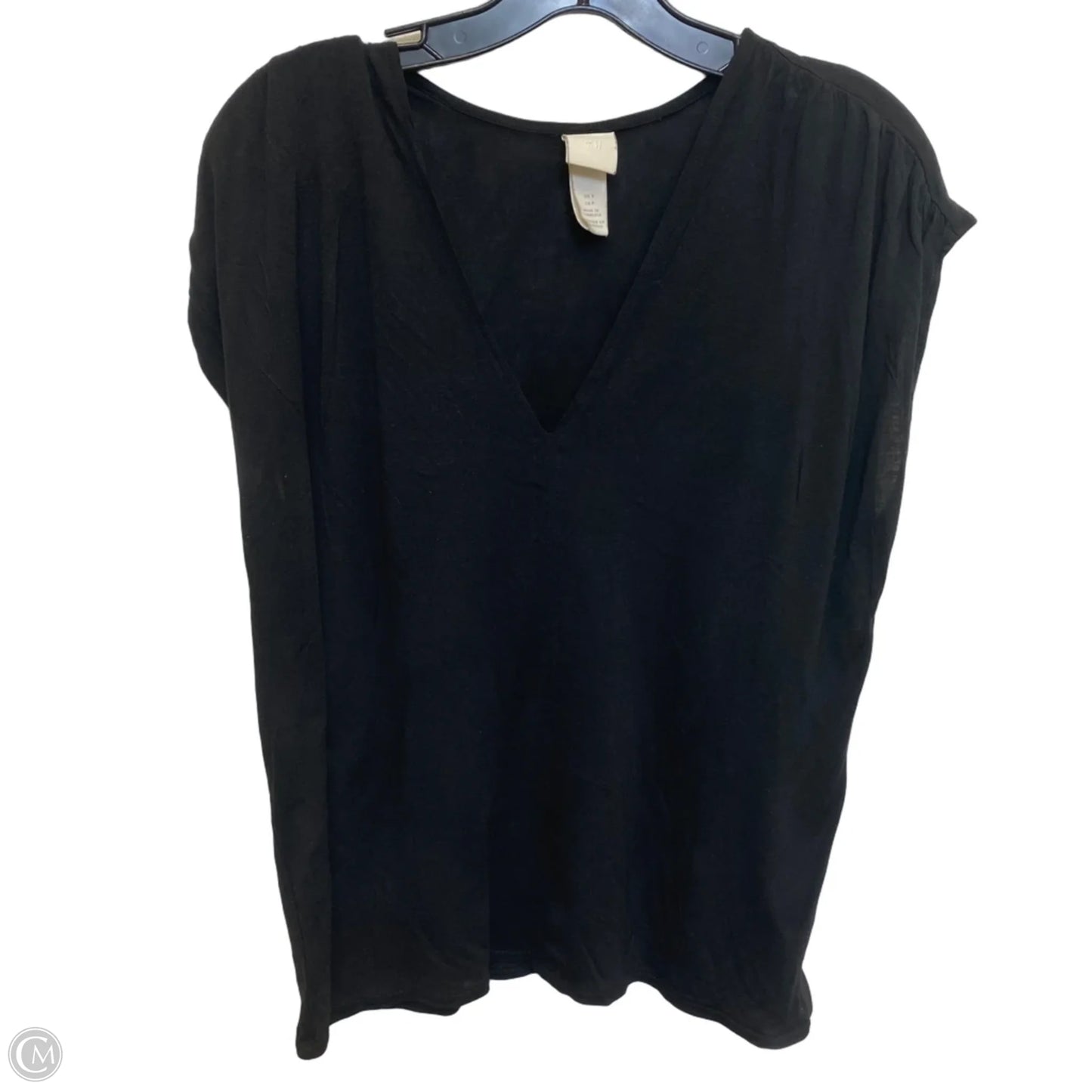 Top Sleeveless By H&m In Black, Size: S