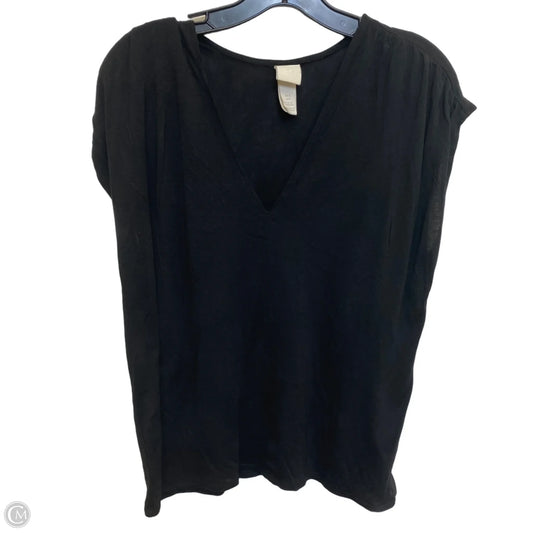 Top Sleeveless By H&m In Black, Size: S