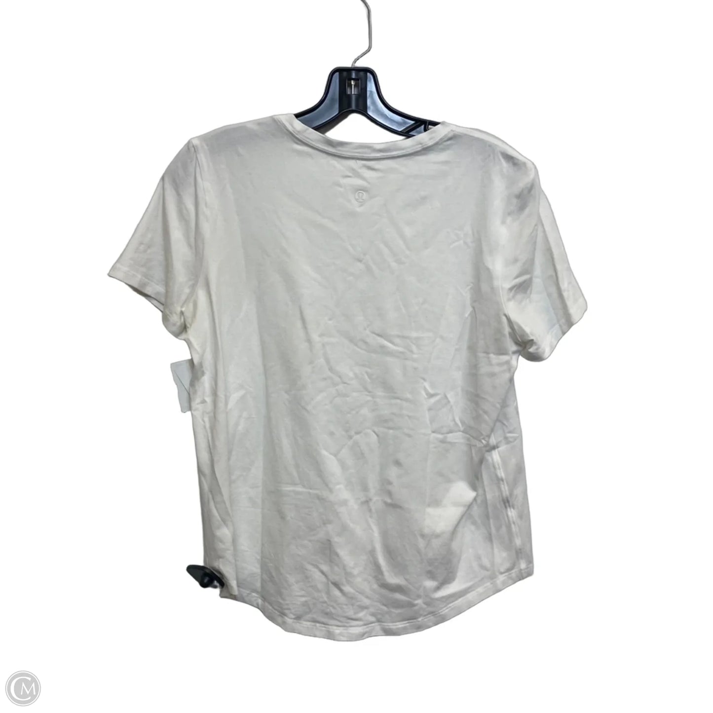 Athletic Top Short Sleeve Designer By Lululemon In White, Size: S