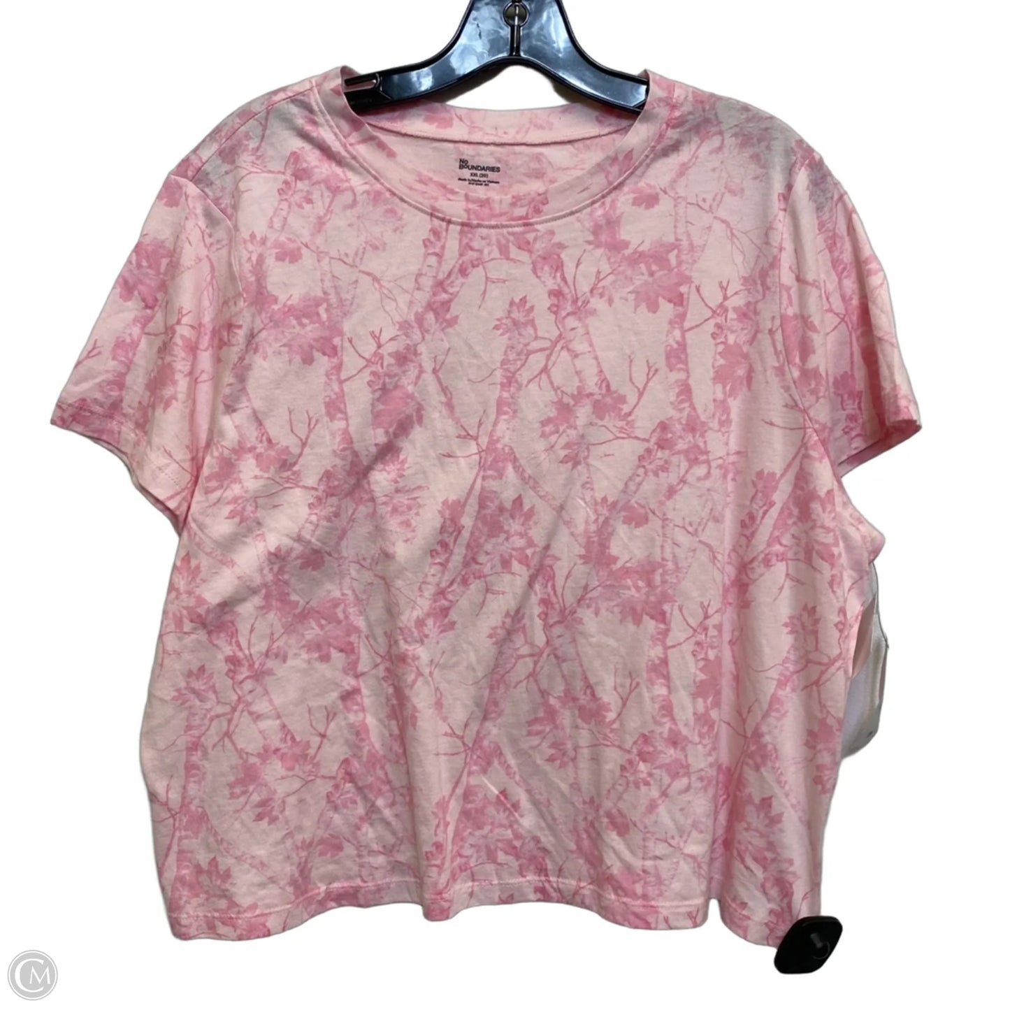 Top Short Sleeve Basic By No Boundaries In Pink, Size: Xxl