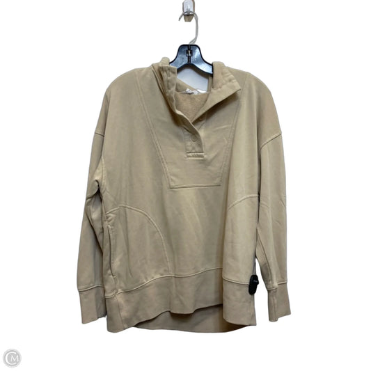 Sweatshirt Collar By Time And Tru In Tan, Size: L