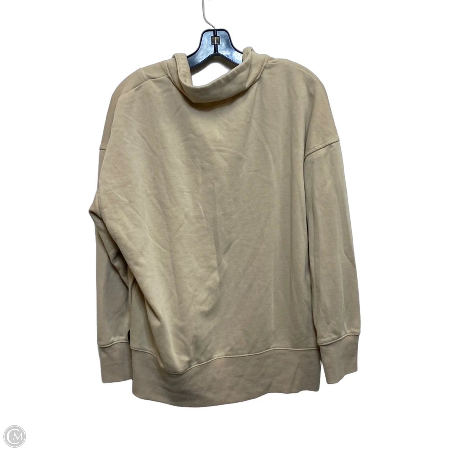 Sweatshirt Collar By Time And Tru In Tan, Size: L
