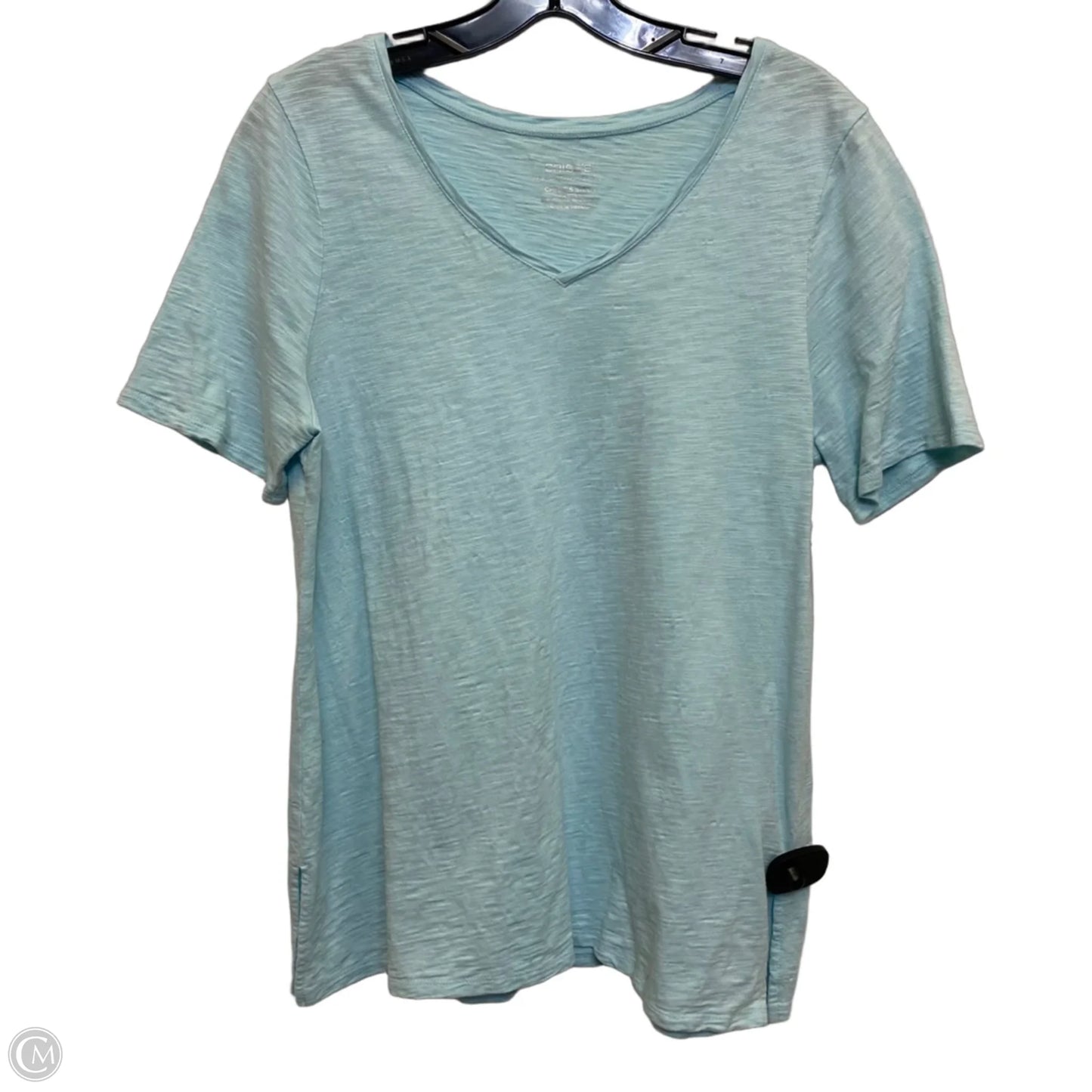 Top Short Sleeve Basic By Chicos In Blue, Size: M