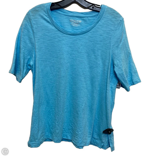 Top Short Sleeve Basic By Chicos In Blue, Size: M