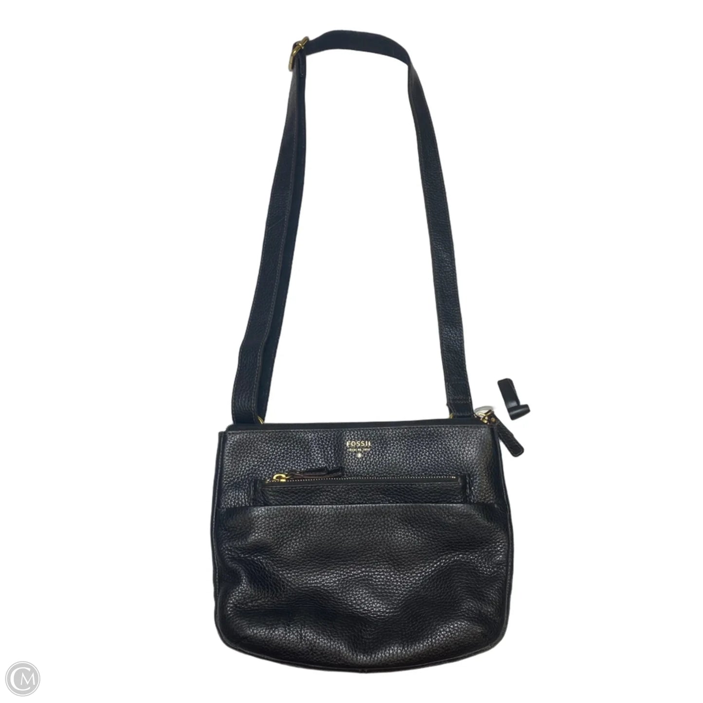 Crossbody Leather By Fossil, Size: Medium