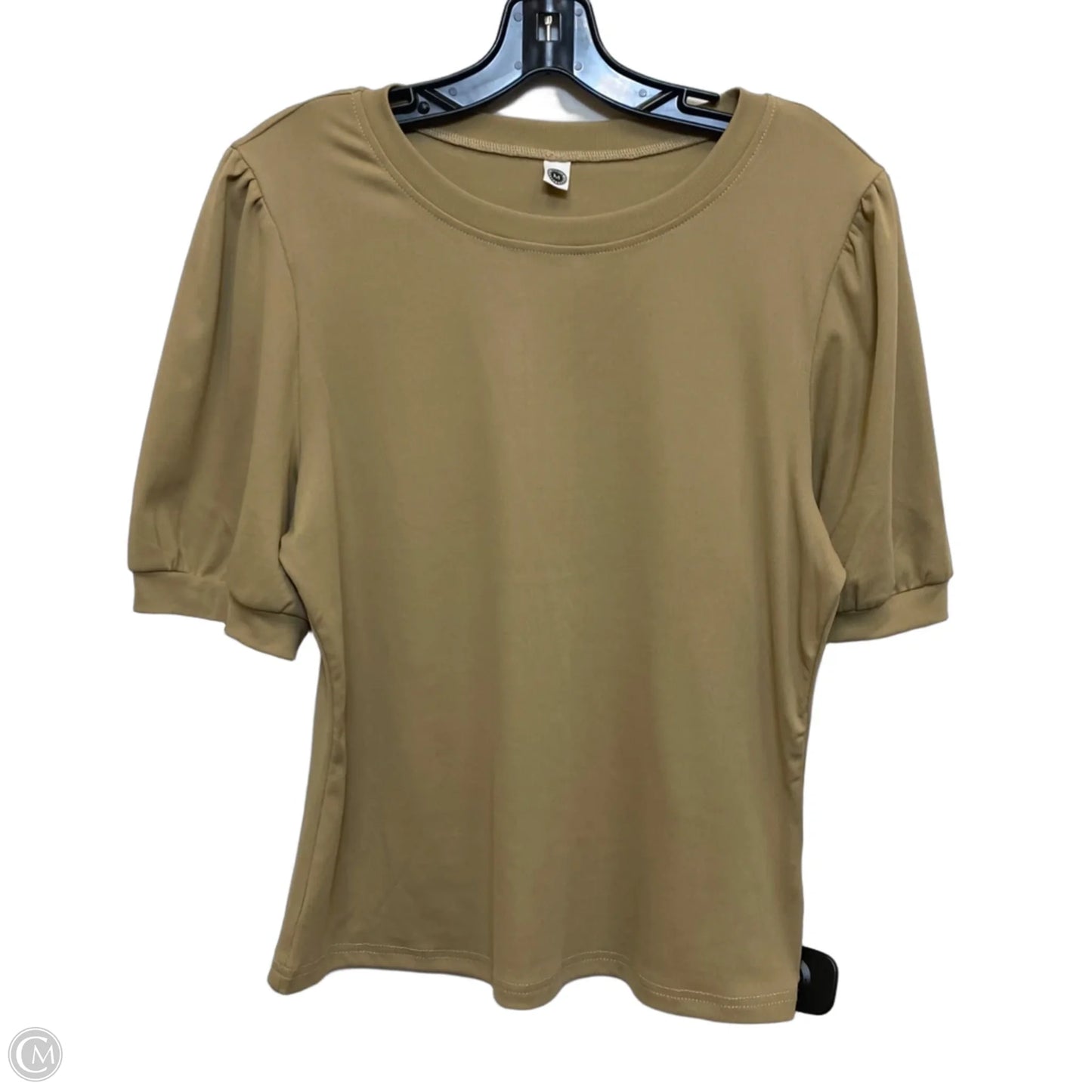 Top Short Sleeve By Clothes Mentor In Tan, Size: M