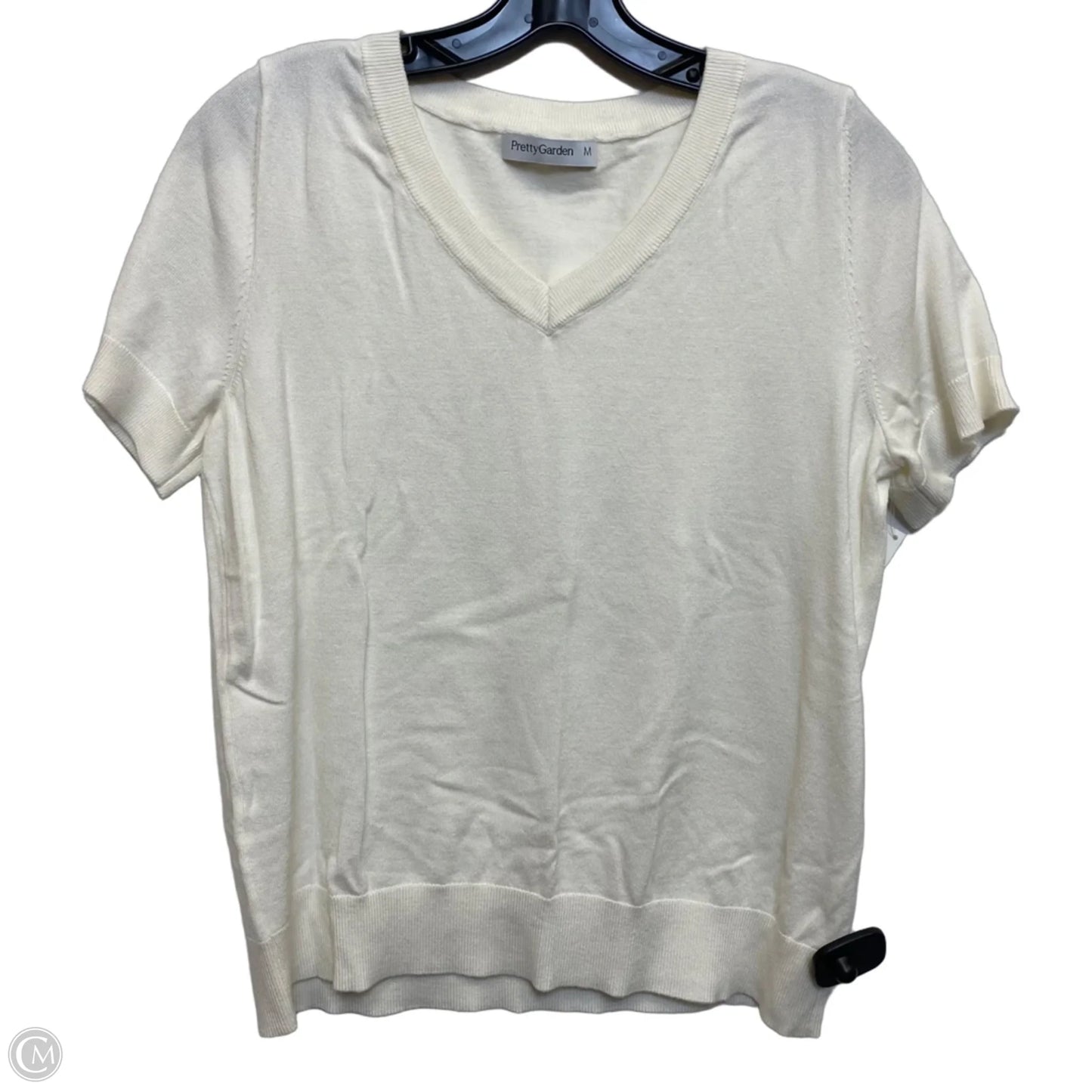 Top Short Sleeve By Prettygarden In Cream, Size: M