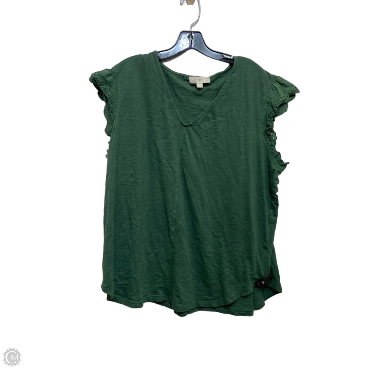 Top Sleeveless By Suzanne Betro In Green, Size: 4x