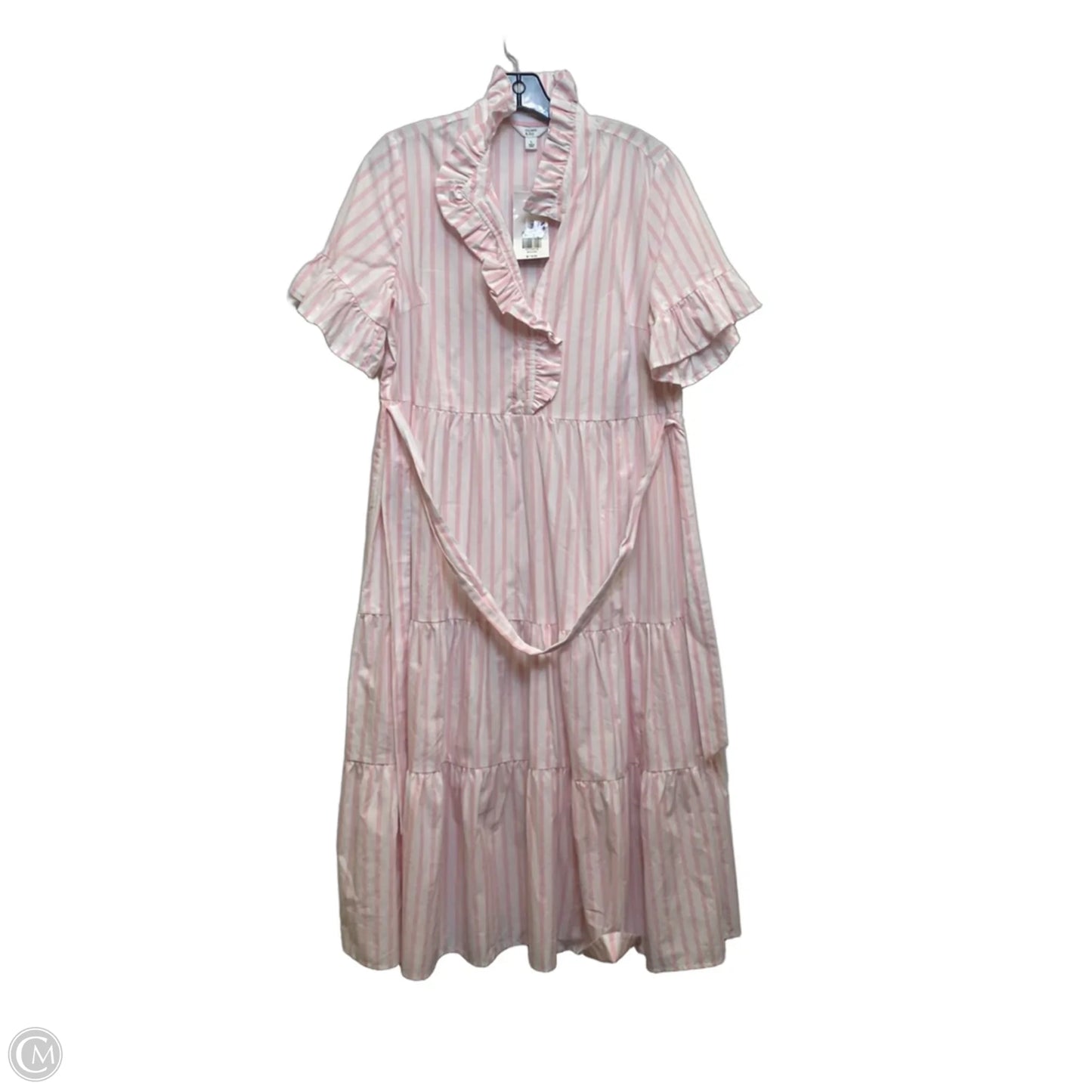 Dress Casual Maxi By Crown And Ivy In Pink & White, Size: L