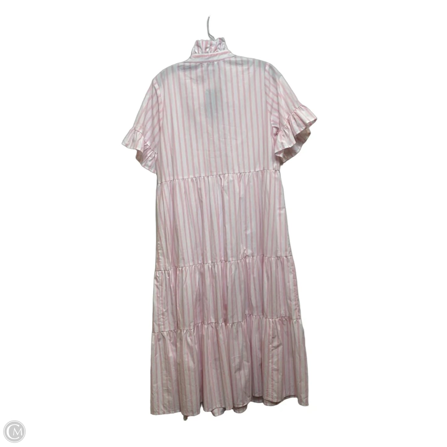 Dress Casual Maxi By Crown And Ivy In Pink & White, Size: L