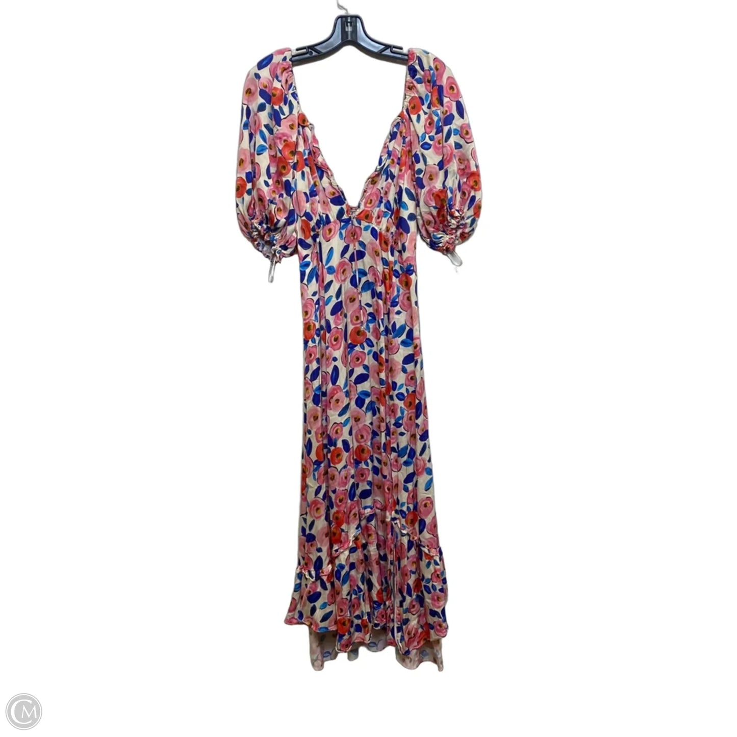 Dress Casual Maxi By For Love & Lemons In Blue & Pink, Size: M