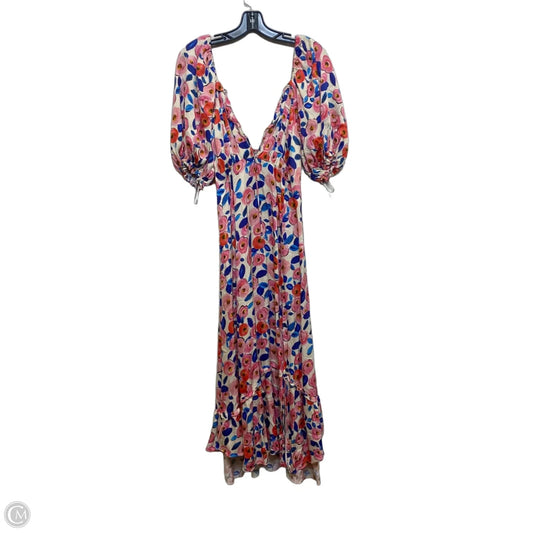 Dress Casual Maxi By For Love & Lemons In Blue & Pink, Size: M
