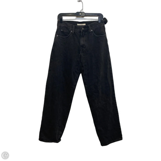 Jeans Straight By Levis In Black Denim, Size: 2