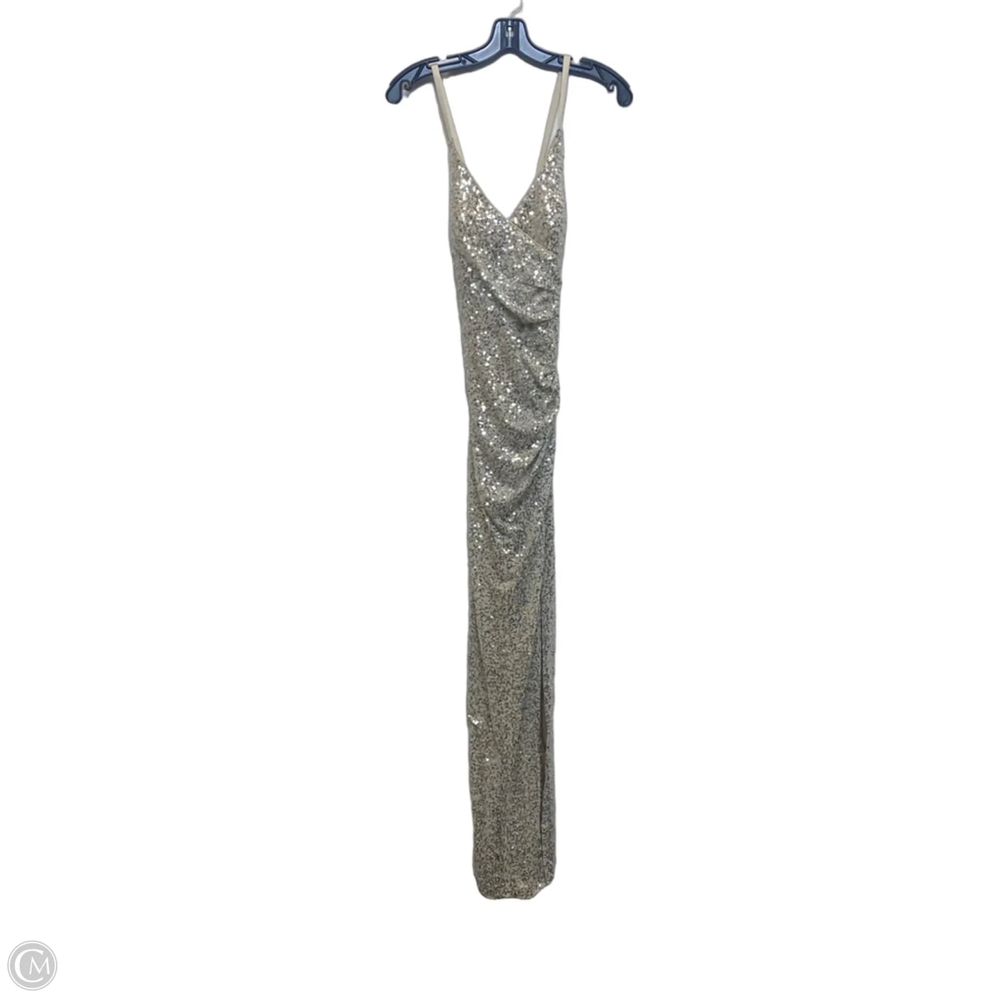 Dress Party Long By Eliza J In Silver, Size: M
