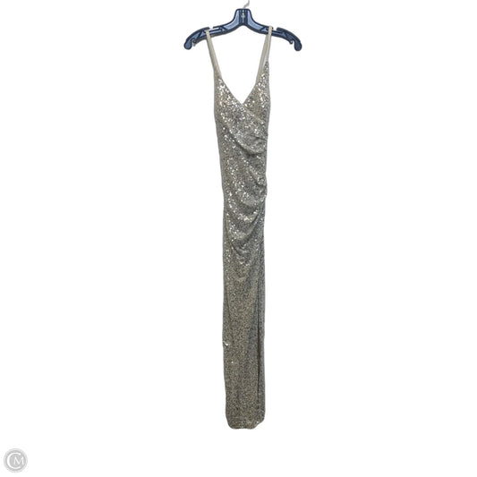 Dress Party Long By Eliza J In Silver, Size: M