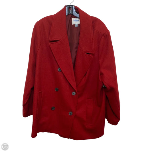 Coat Peacoat By Old Navy In Red, Size: 3x