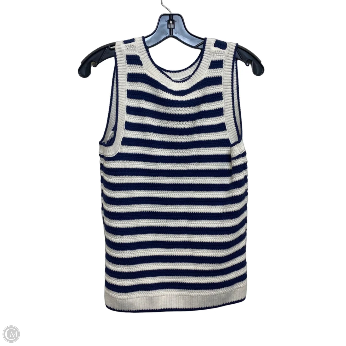 Top Sleeveless By Nine West Apparel In Blue & White, Size: S