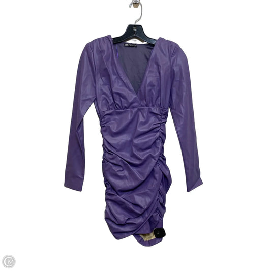 Dress Casual Short By Zara In Purple, Size: S