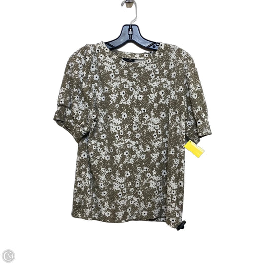 Top Short Sleeve By Ann Taylor In Green, Size: L