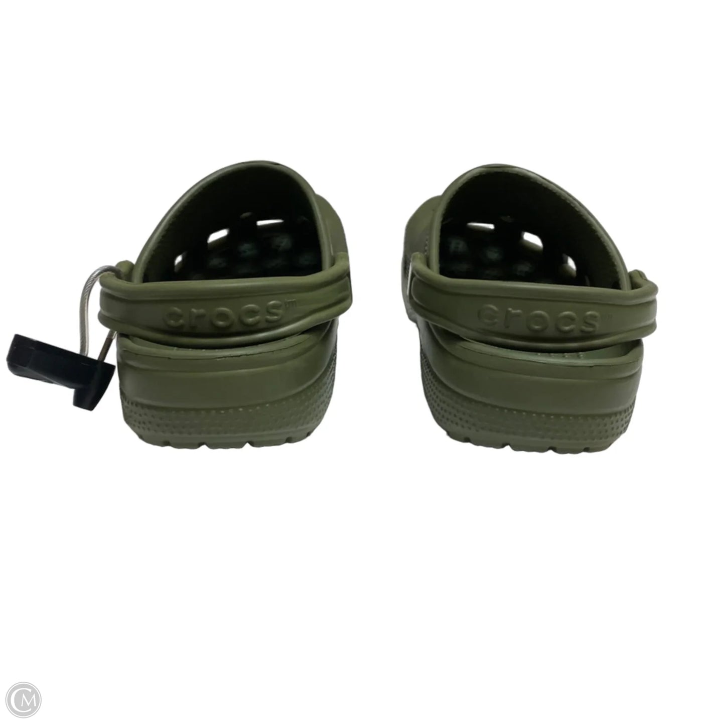 Shoes Flats By Crocs In Green, Size: 8
