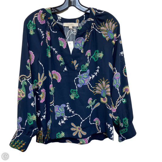 Top Long Sleeve By Loft In Blue, Size: S