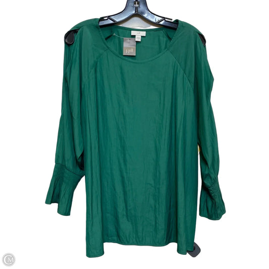 Top Long Sleeve By J. Jill In Green, Size: L