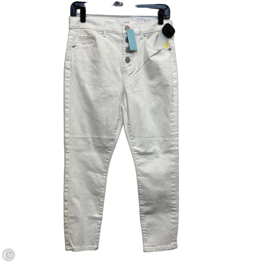 Jeans Skinny By Loft In White Denim, Size: 6p