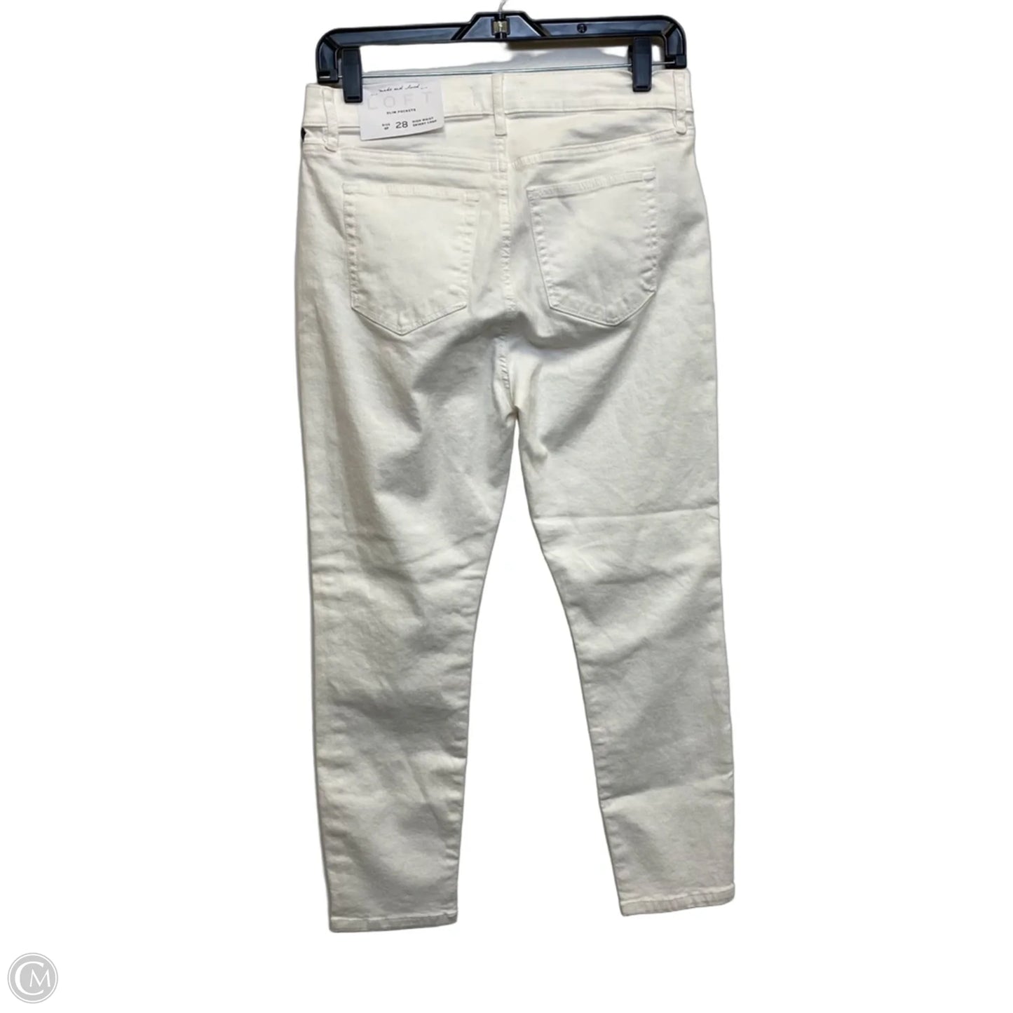 Jeans Skinny By Loft In White Denim, Size: 6p
